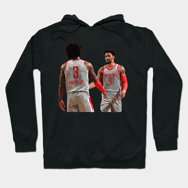 Kevin Porter Jr. | Kenyon Martin Jr. | Houston Rockets | Rio Grande Valley Vipers Hoodie by ActualFactual